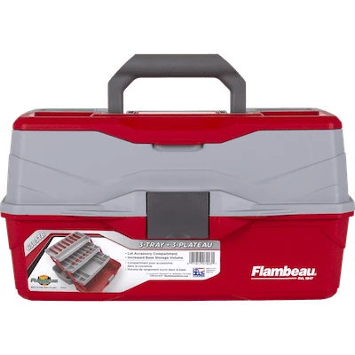 Outdoors 3-tray Classic Tackle Box In Red And Gray