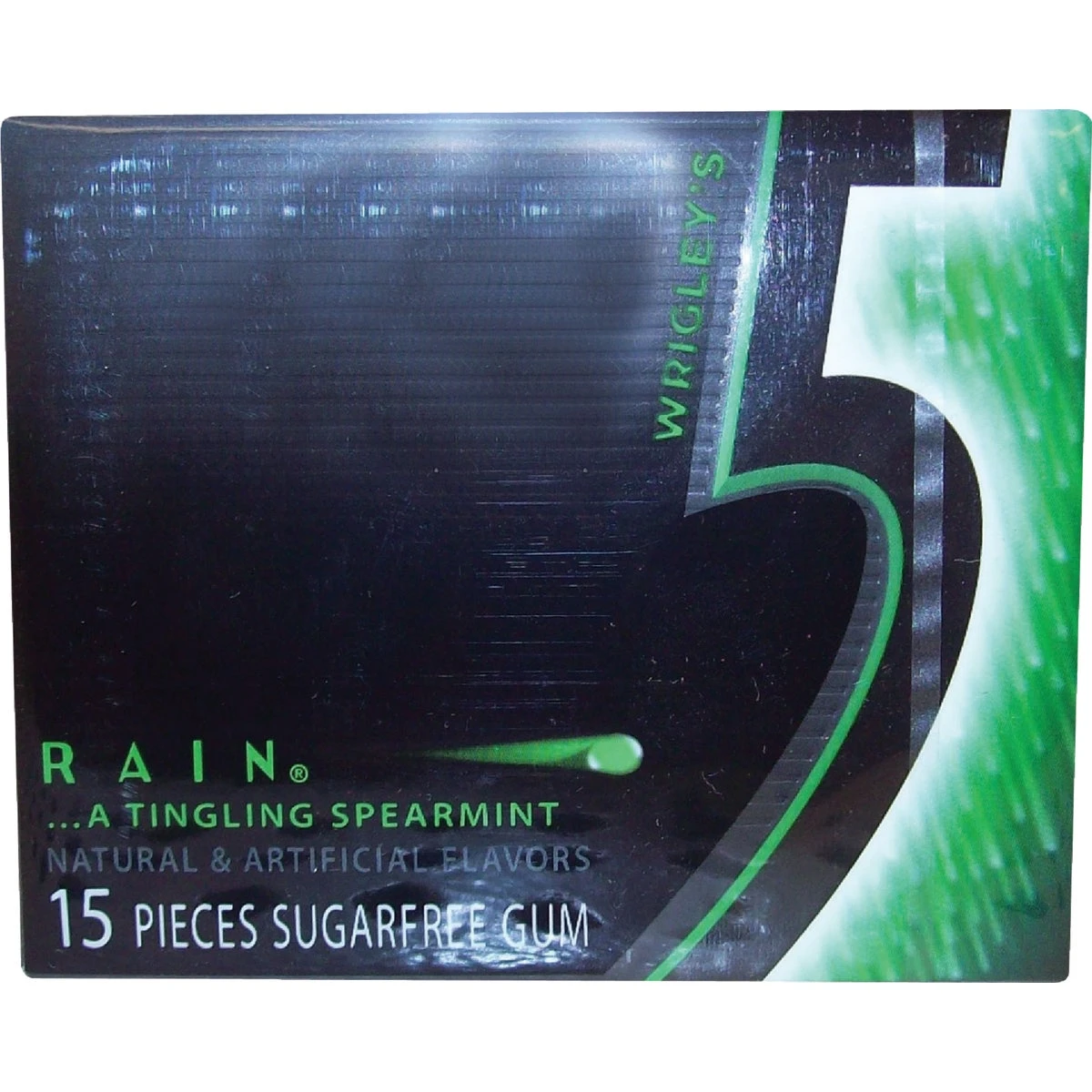 5 Gum Rain Flavor, 15 Sticks - Refreshing Chewing Gum
