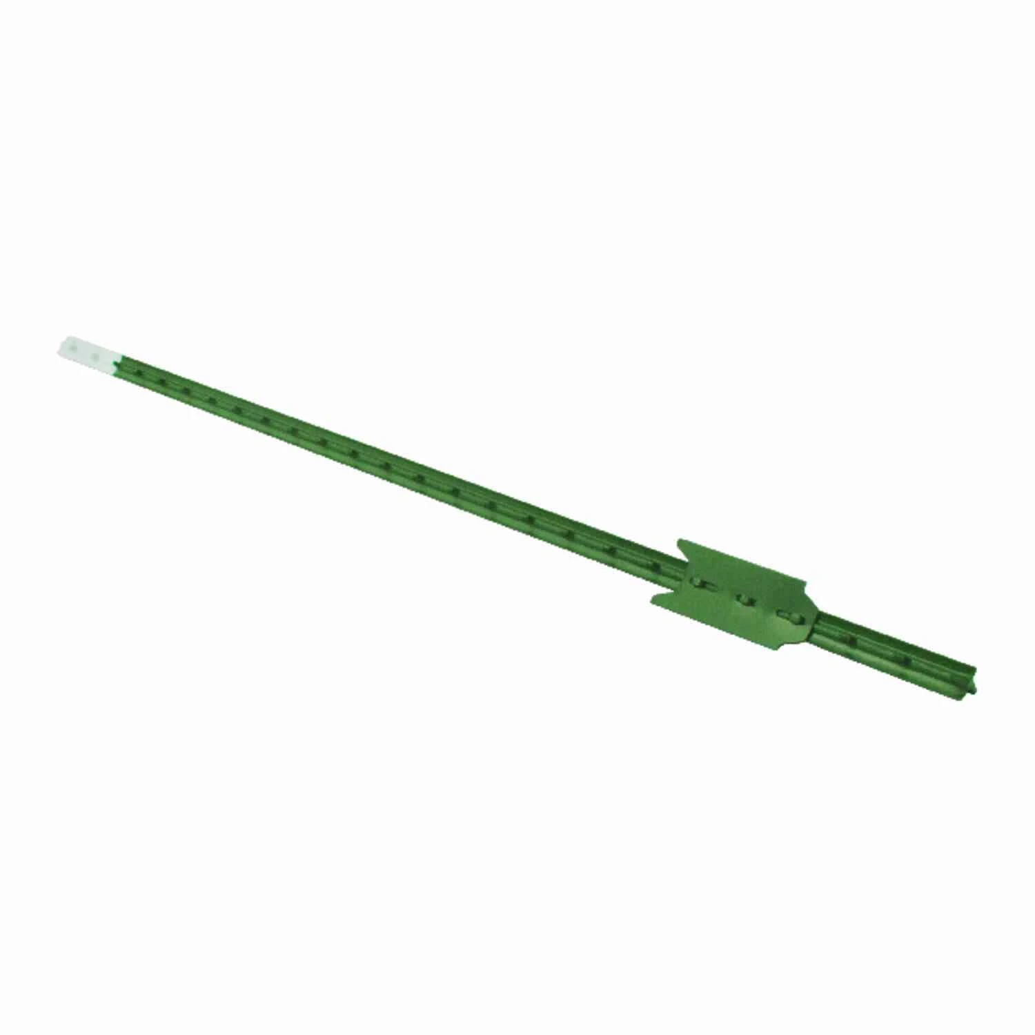 6 Ft Green Steel Farm Fence T-post With White Tip And Studded Design