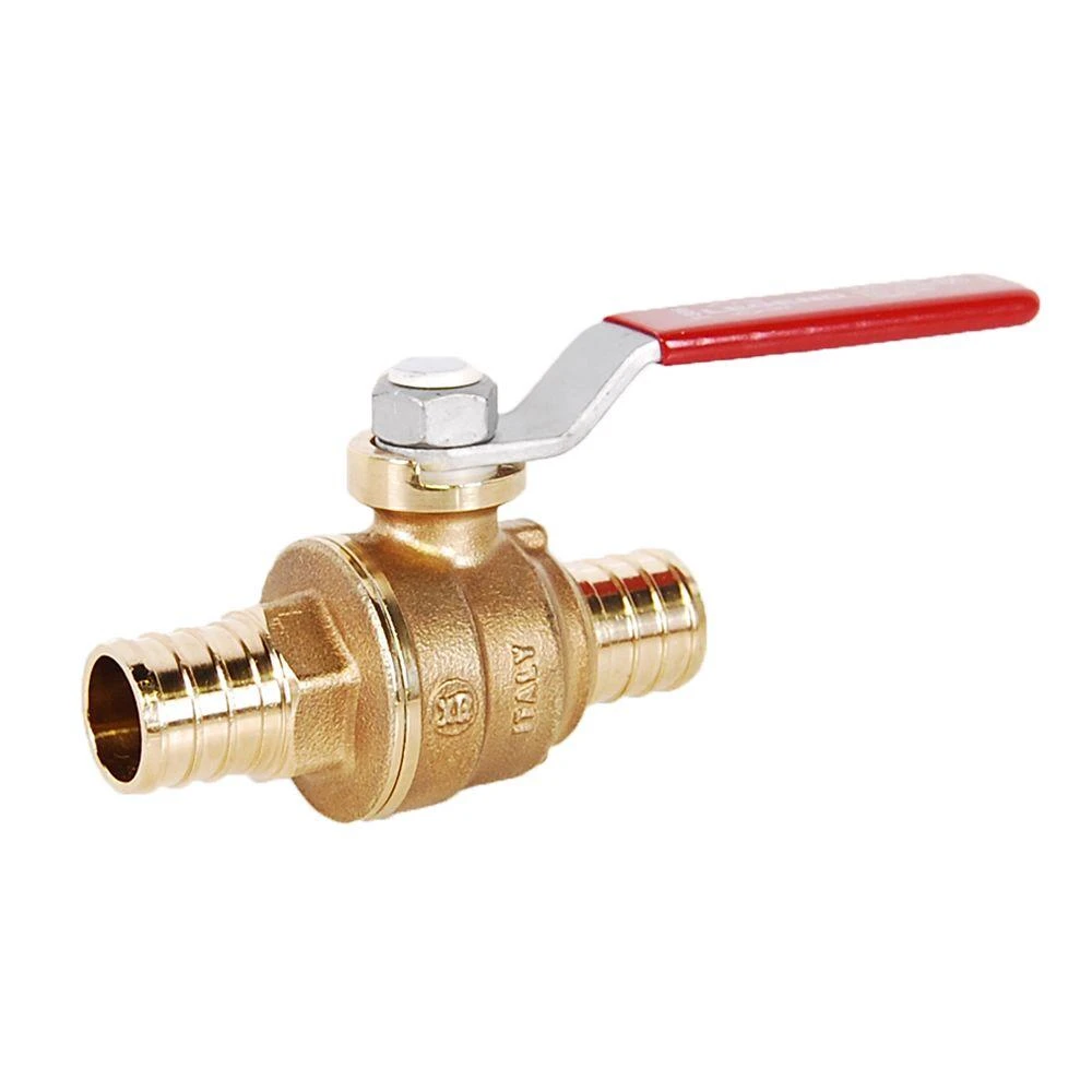 3/4 In. Brass Pex End Barb X Barb Ball Valve No Lead - Model T-806nl