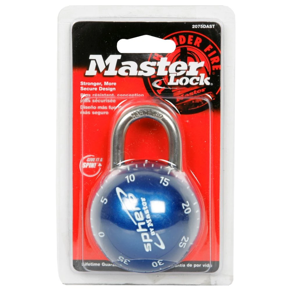 Combination Dial Padlock, 1-7/8-In., Assorted Colors