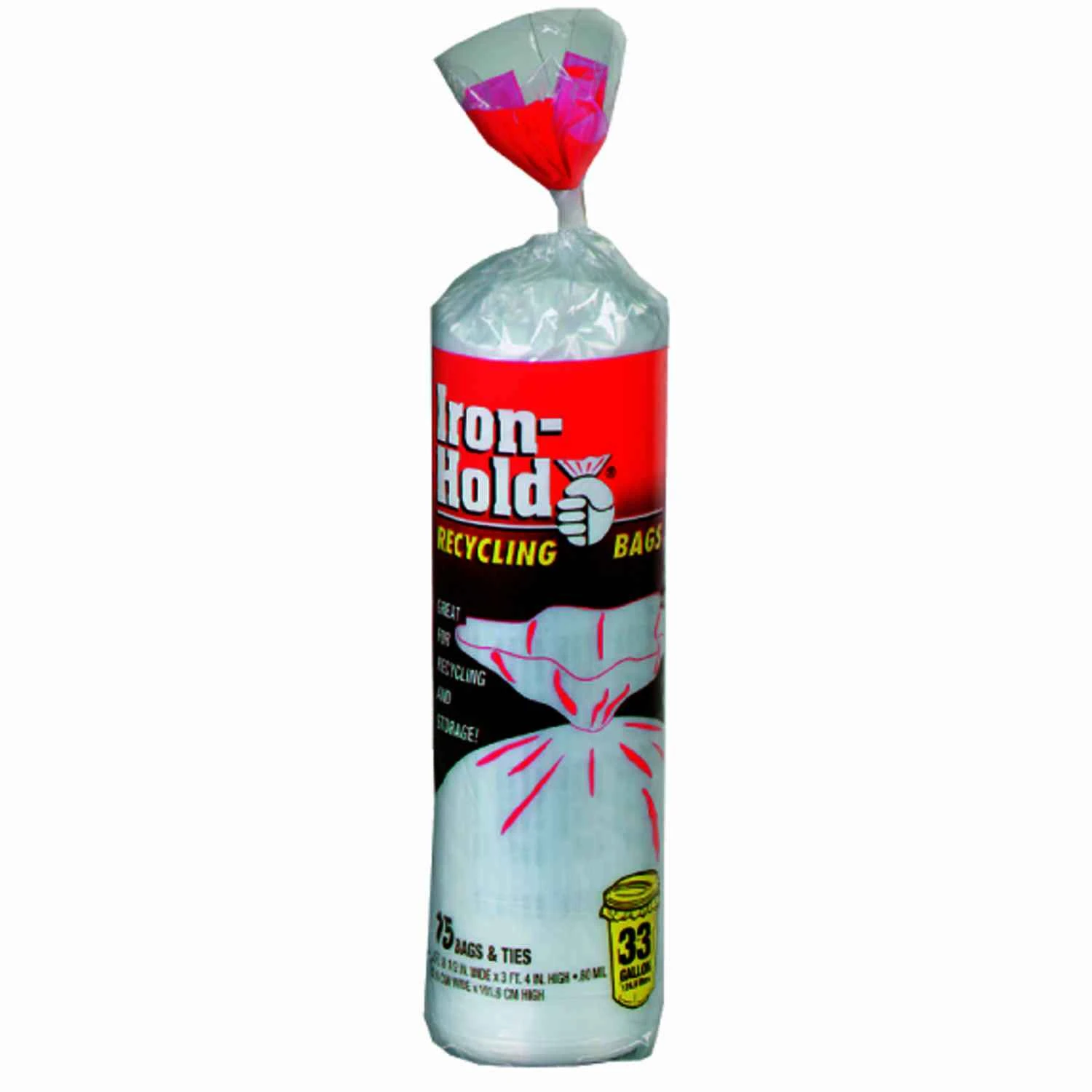 Iron-Hold 33 gal No Scent Recycling Bags Twist Tie 15 pk