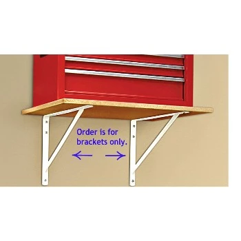 BRACKET SHELF "L" 12"WHT