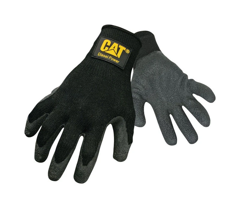 Men's Indoor/outdoor Latex Blend Work Gloves Black Large 1 Pair