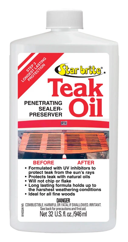 Teak Oil Liquid 1 Quart - Fast Drying Wood Protector