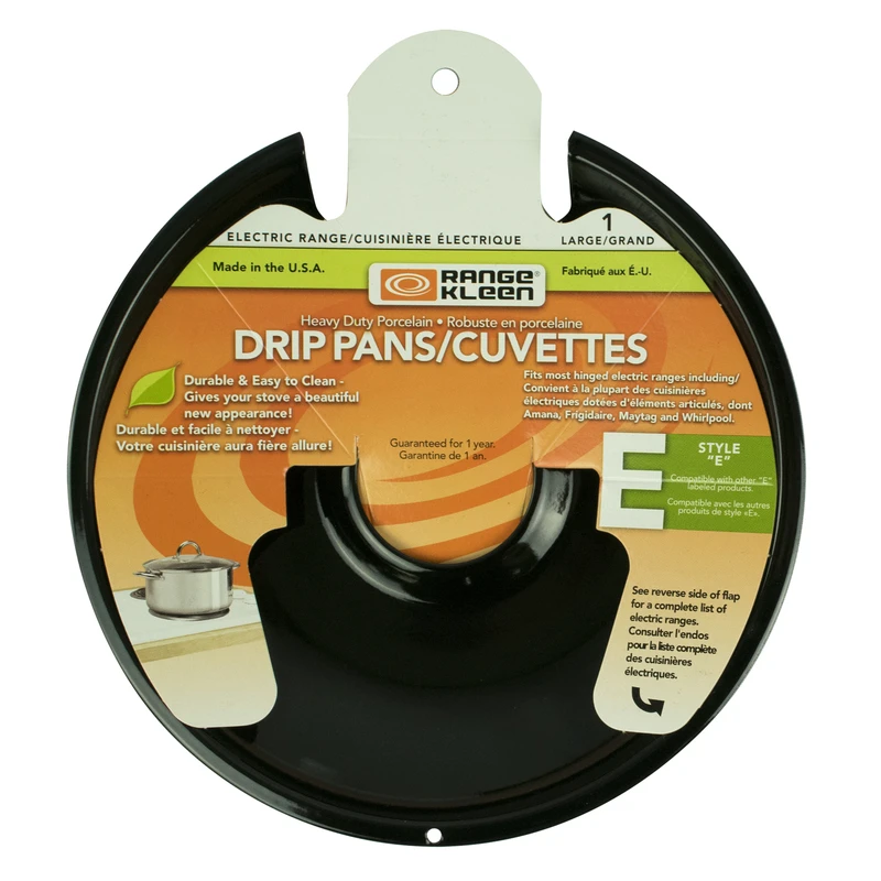 Universal Fit Porcelain Drip Pan - 8 Inch for Electric Stoves