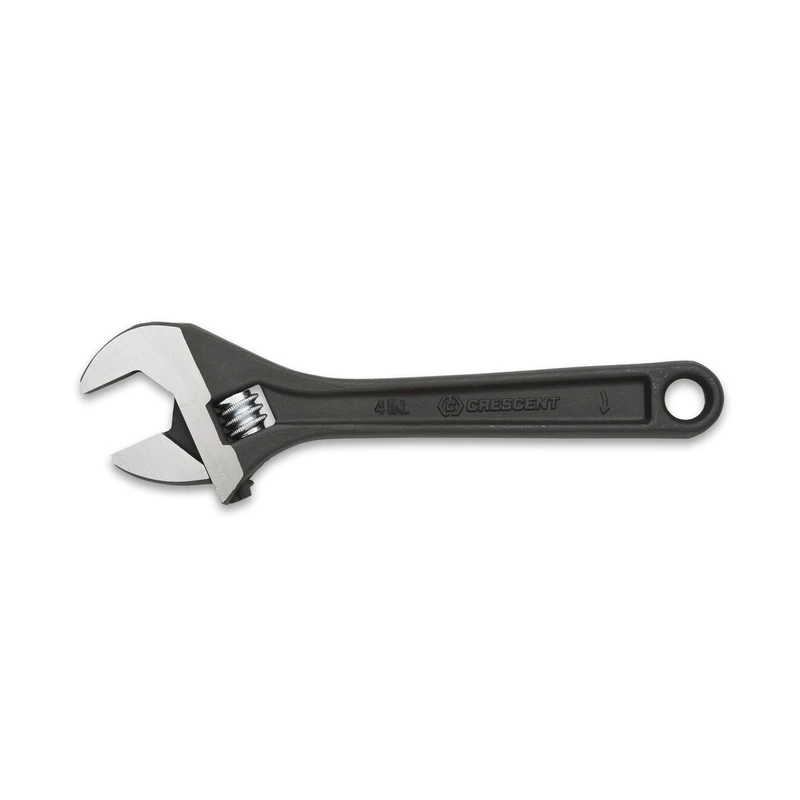 4 In. Metric And Sae Adjustable Wrench, Model At24vs, 1 Pc