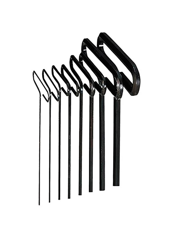 3/32 - 1/4 In. Sae T-handle Hex Key Set 8 Pieces