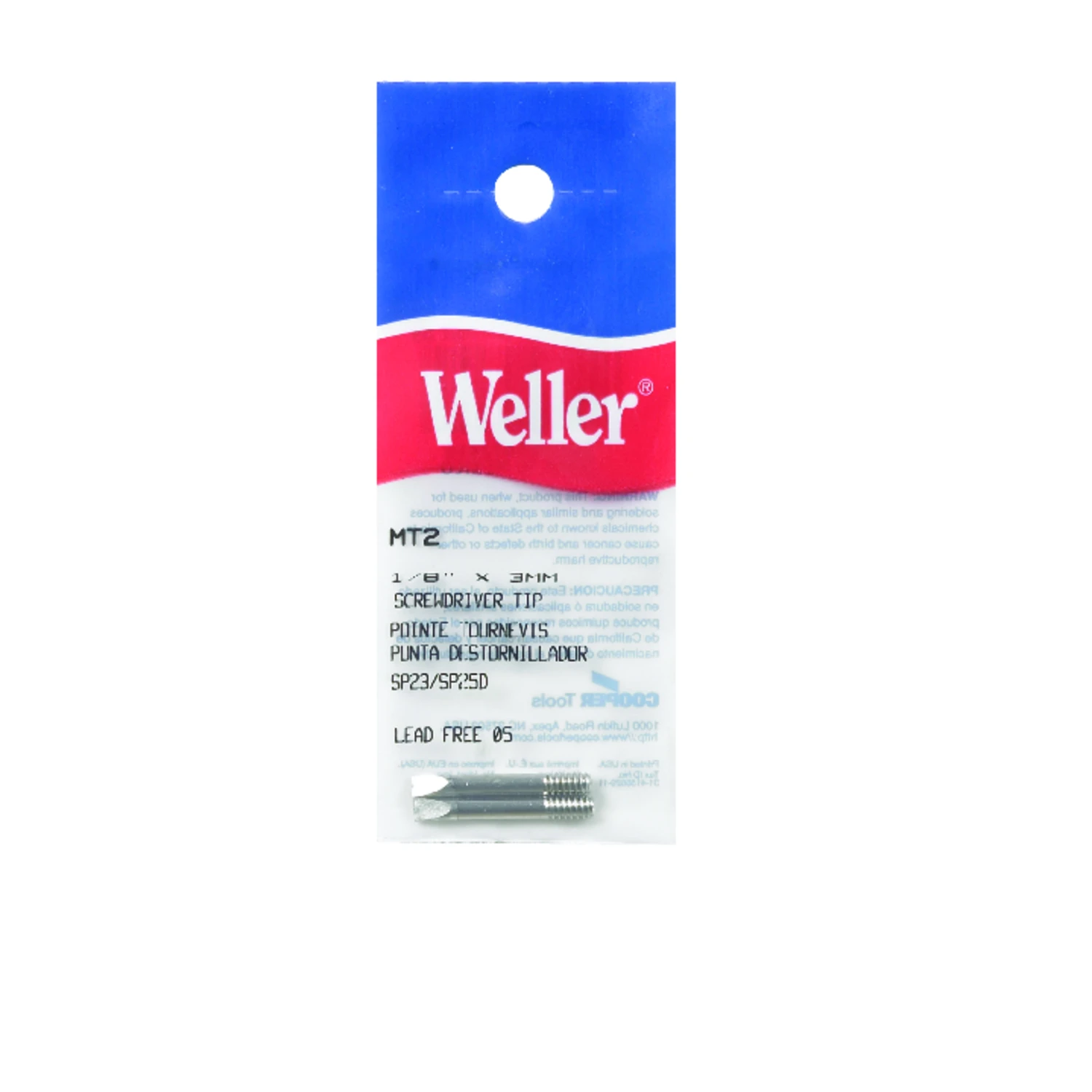 Weller Lead-free Soldering Tip 1/8 In. Diameter Copper For Sp23 And Sp23d Irons