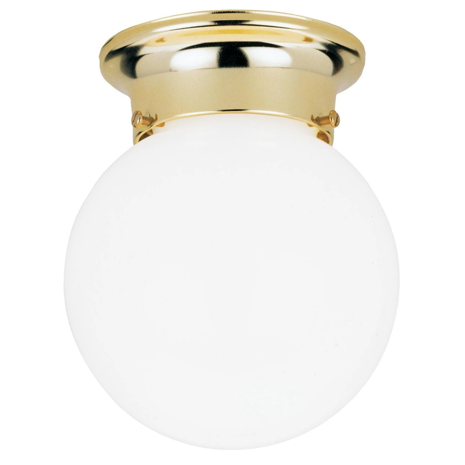 7-1/4 In. H X 6 In. W X 6 In. L Polished Brass Ceiling Light Fixture