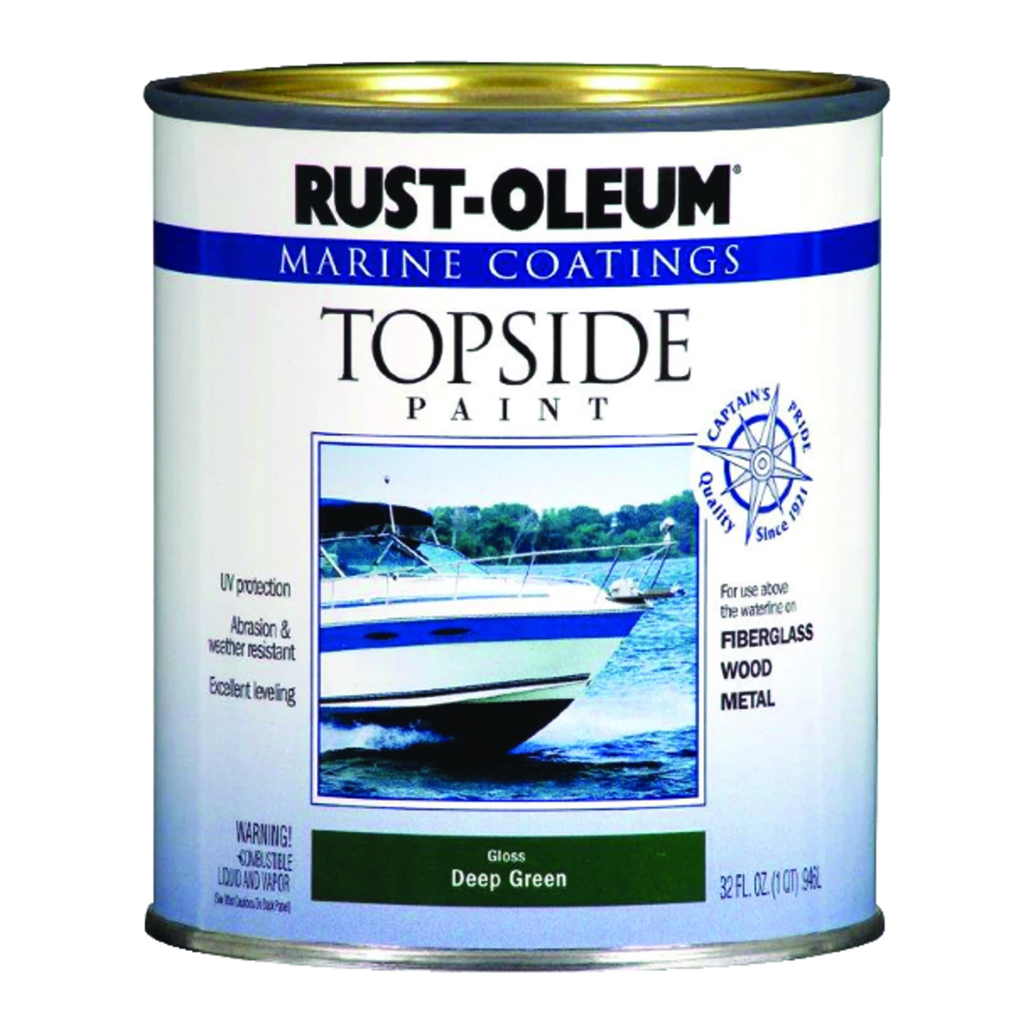Marine Coatings Outdoor Gloss Deep Green Marine Topside Paint 1 Quart