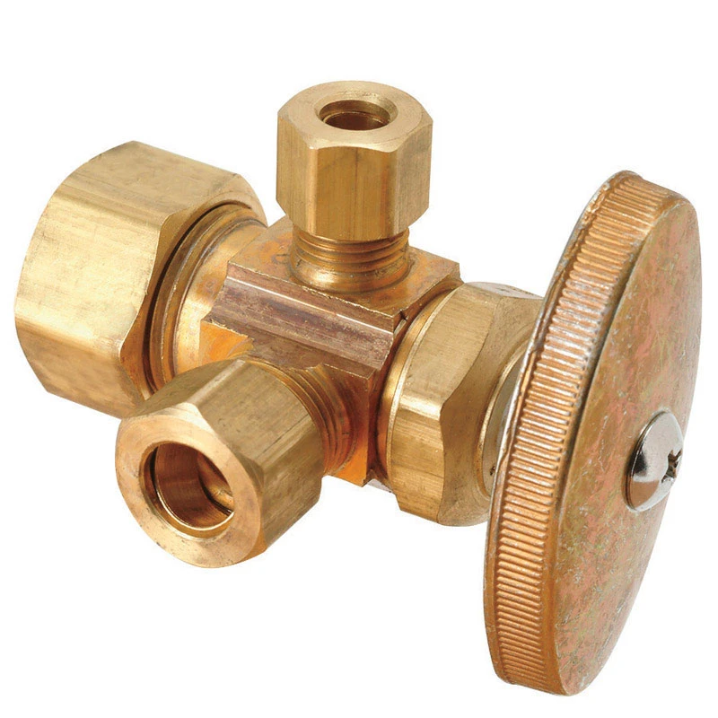 1/2 In. Nominal Compression Inlet X 3/8 In. O.d. Dual Outlet Multi-turn Valve