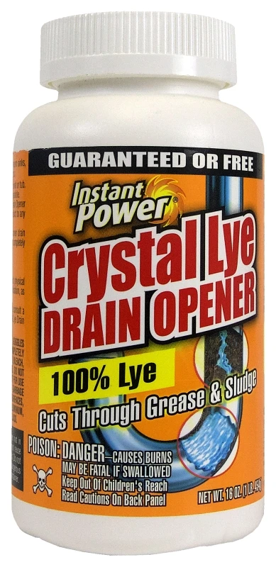 Crystal Lye Drain Opener 1 Lb - Powerful Drain Cleaner