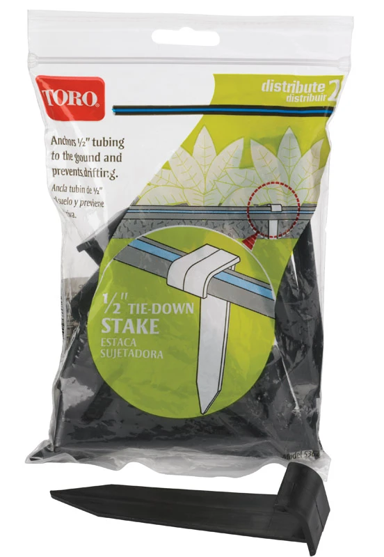 Blue Stripe Drip 1/2 In. Tie-down Stakes (10 Stakes, Model 53620)