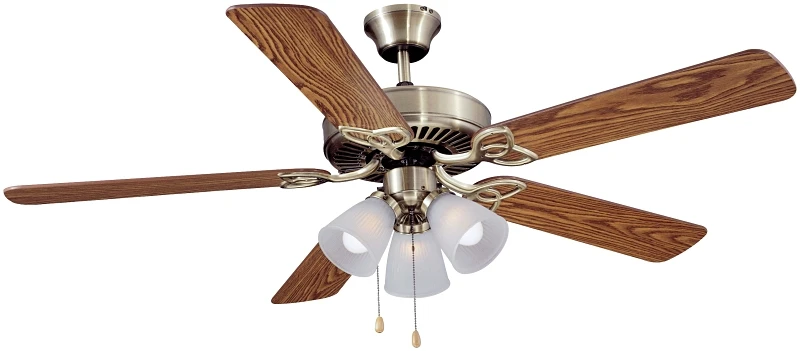 9417254 Dual Mount Ceiling Fan With 3 Light Kit - 52 Inch