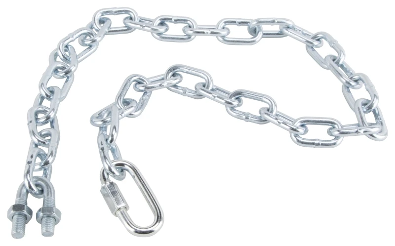 Hbb12 36 In. Tow Chain With U-bolt, 5000 Lb Working Load, Steel, Zinc