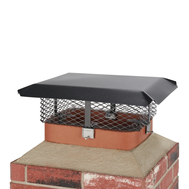 Adjustable 13-in W X 18-in L Black Galvanized Steel Chimney Cap Scadj-l-c