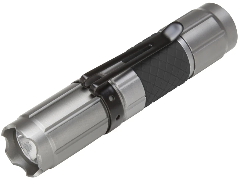Tactical Aluminum Pocket Led Flashlight With 25 Lumens And Aa Battery