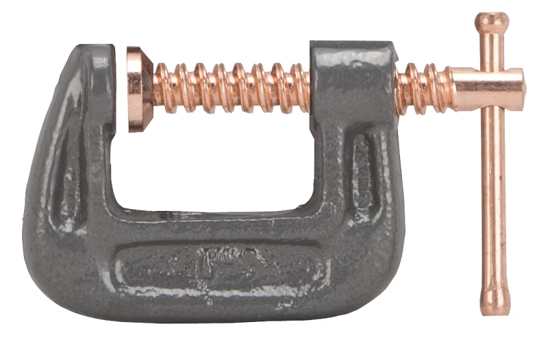 Heavy Duty C-clamp 1 Inch With Zinc Plated Spindle And Steel Construction