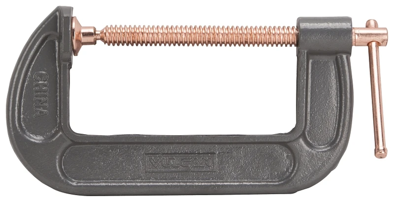 Heavy Duty C-clamp 5 Inch With Zinc Plated Spindle And Steel Construction