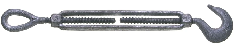Galvanized Steel Turnbuckle 3/8 In. X 6 In. 1000 Lb. Capacity