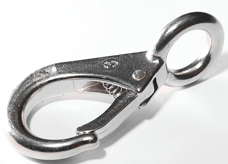 249s-2 Stainless Steel Round Fixed Eye Boat Snap With 7/16 In Opening