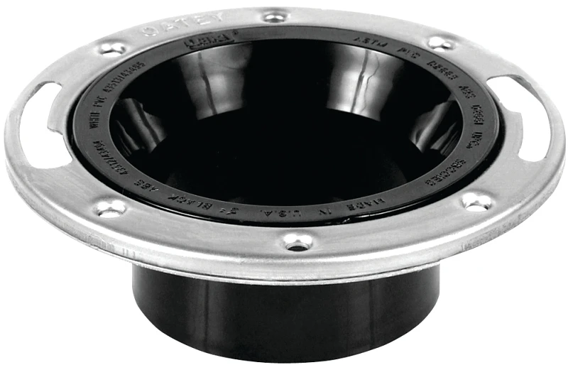 3-inch X 4-inch Abs Flange With Stainless Steel Ring For Dwv Pipe