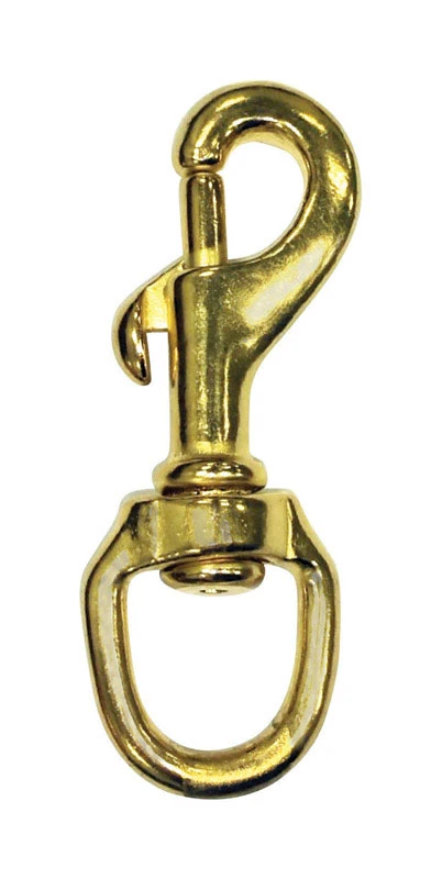 5/8 In. Diameter X 3-1/4 In. Length Polished Bronze Bolt Snap 14 Lb Working Load