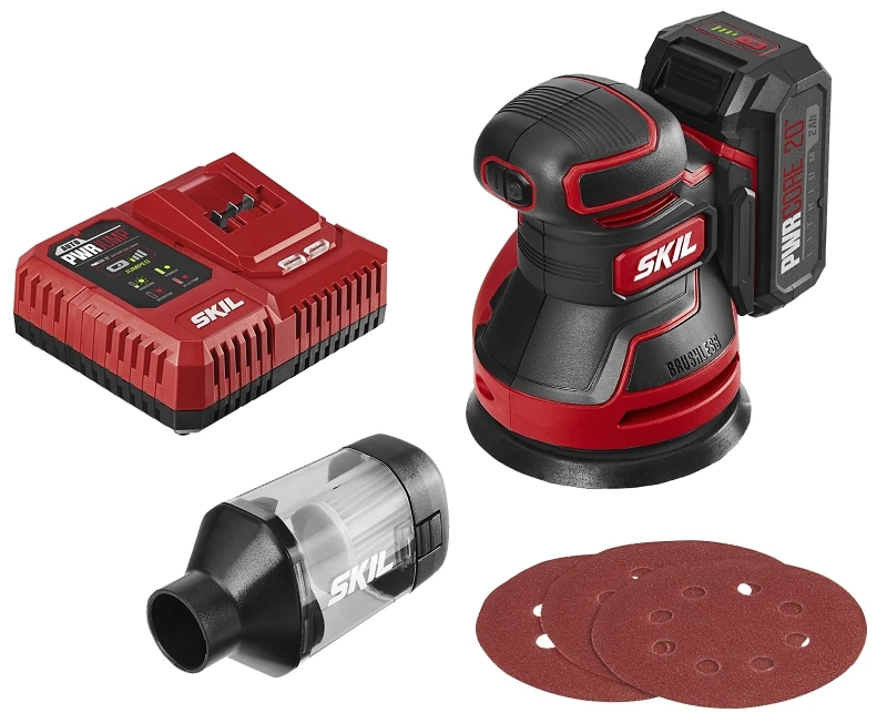 Sr660302 20v Pwrcore Brushless Random Orbital Sander Kit With 2 Ah Battery