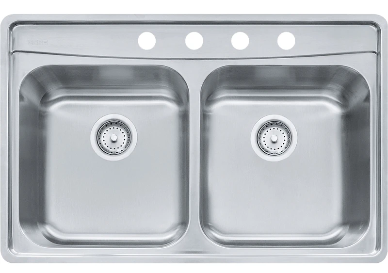 Evolution 33.5-in X 22.5-in Double-basin Stainless Steel Drop-in Kitchen Sink