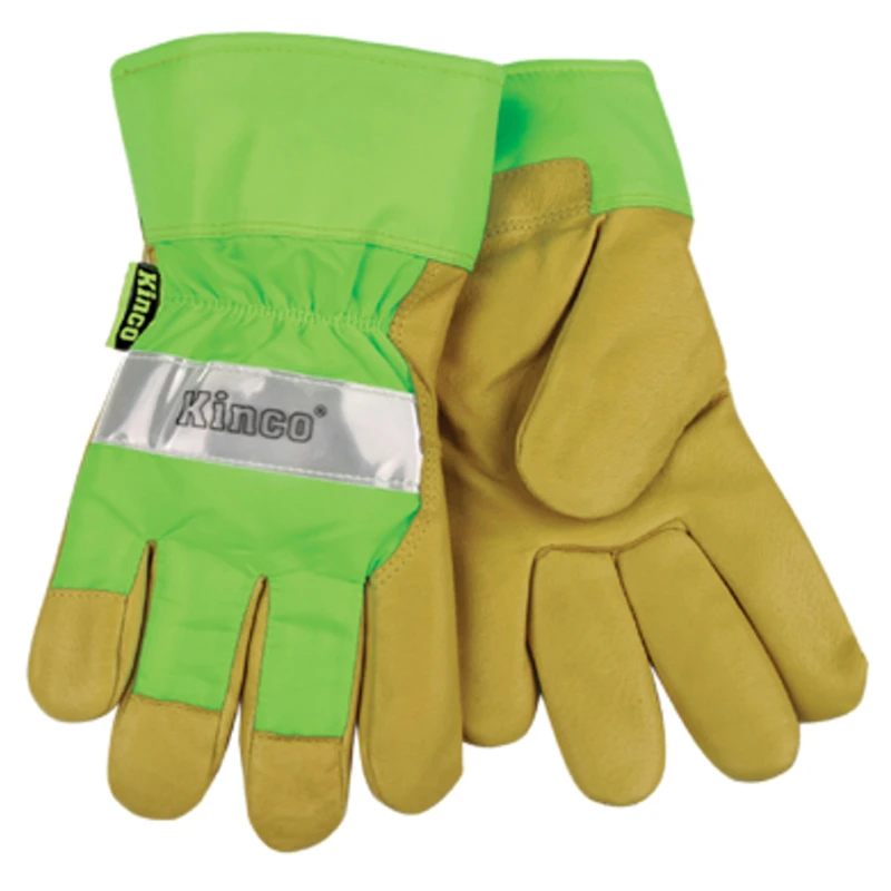 Men's Outdoor Hi-viz Work Gloves Green Large With Heatkeep Lining