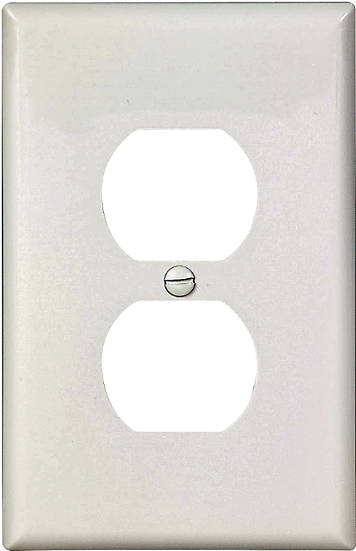Pj8w 1-gang Duplex Receptacle Wall Plate, White, 25 Pk, 3.125" X 4.875"