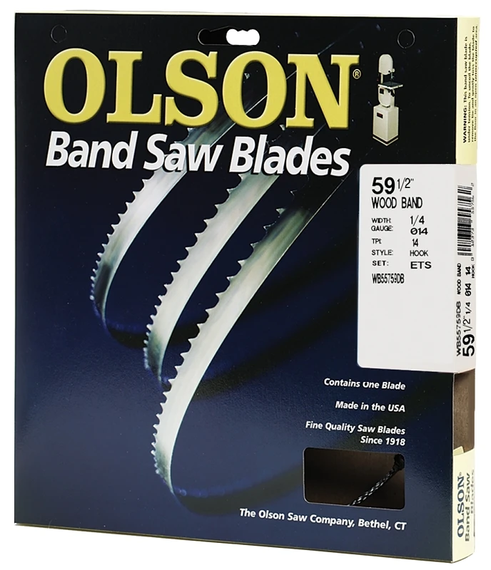 1/4 X 0.014 X 59-1/2 Inch Blade Bandsaw For Two-wheel Saws