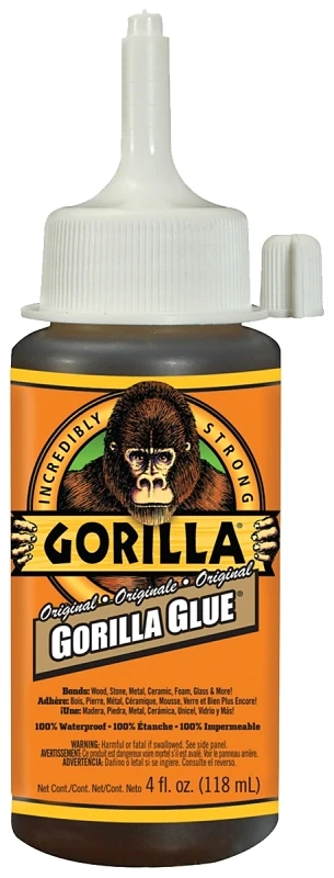 4 Ounce Original Gorilla Glue - Waterproof Adhesive For Woodworking And Crafts