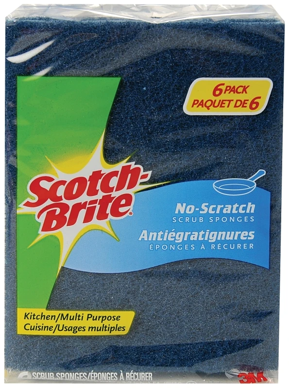 Scotch-brite Mp6-8ca Non-scratch Multi-purpose Scrub Sponge - 6 Pack With Microfiber Cloth