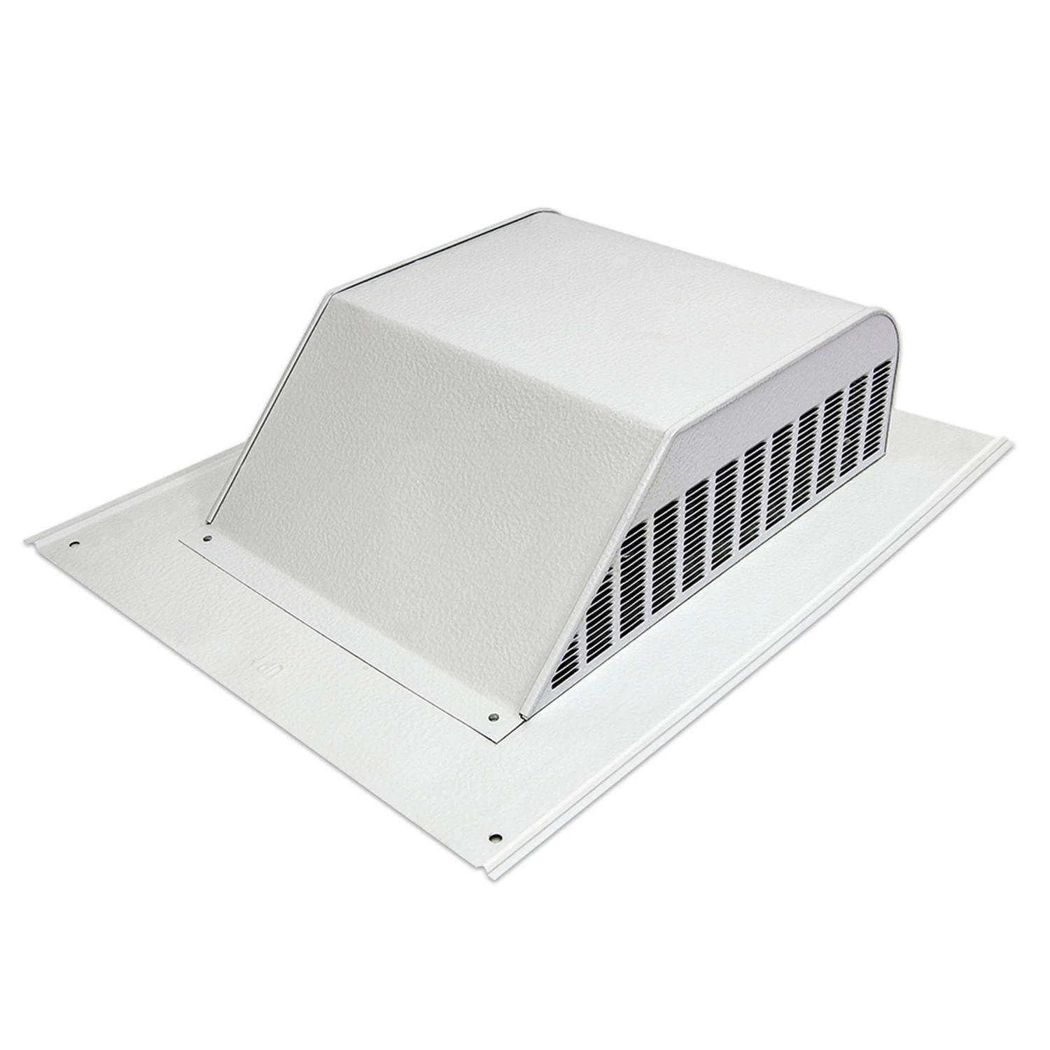5.5 In. H X 16 In. W X 20.5 In. L White Aluminum Roof Vent With Slant-back Design