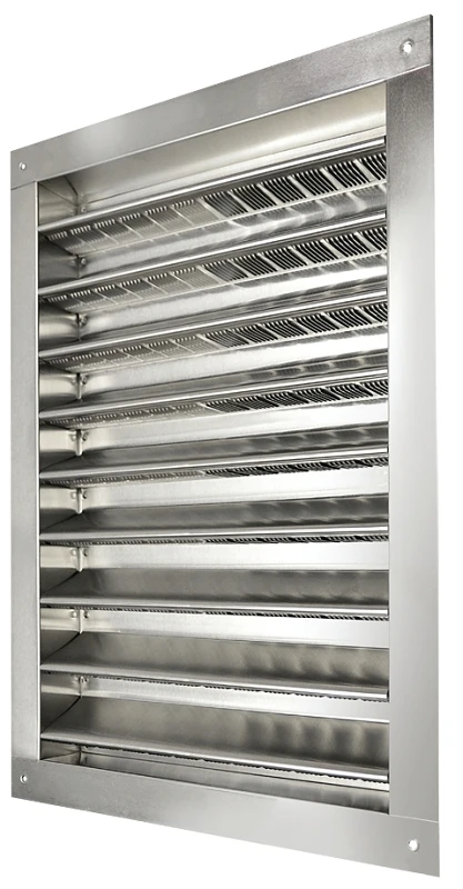 18 In. X 24 In. Mill Finish Aluminum Gable Vent With Dual Louvers
