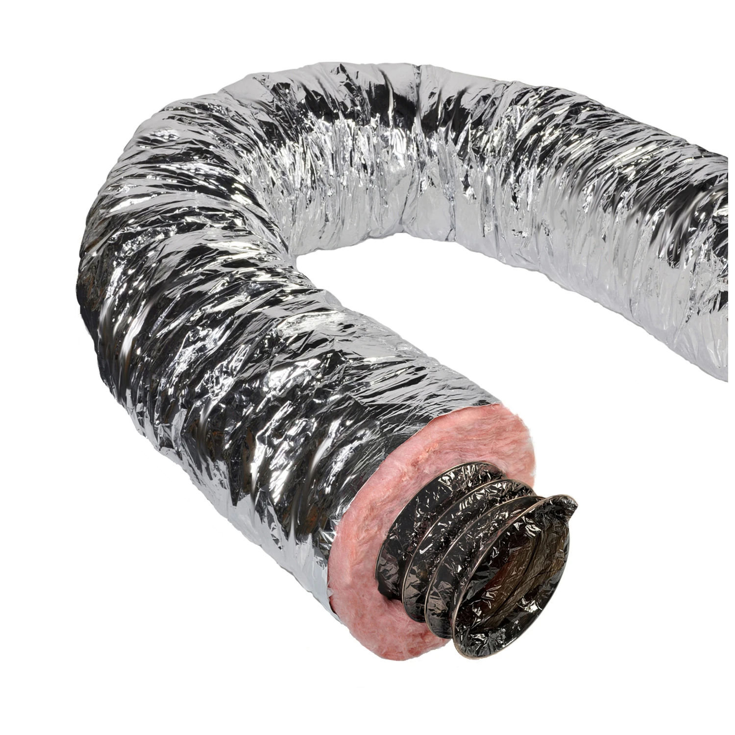 Gaf Master Flow 4 In. X 25 Ft. Insulated Flexible Duct R8 Silver Jacket