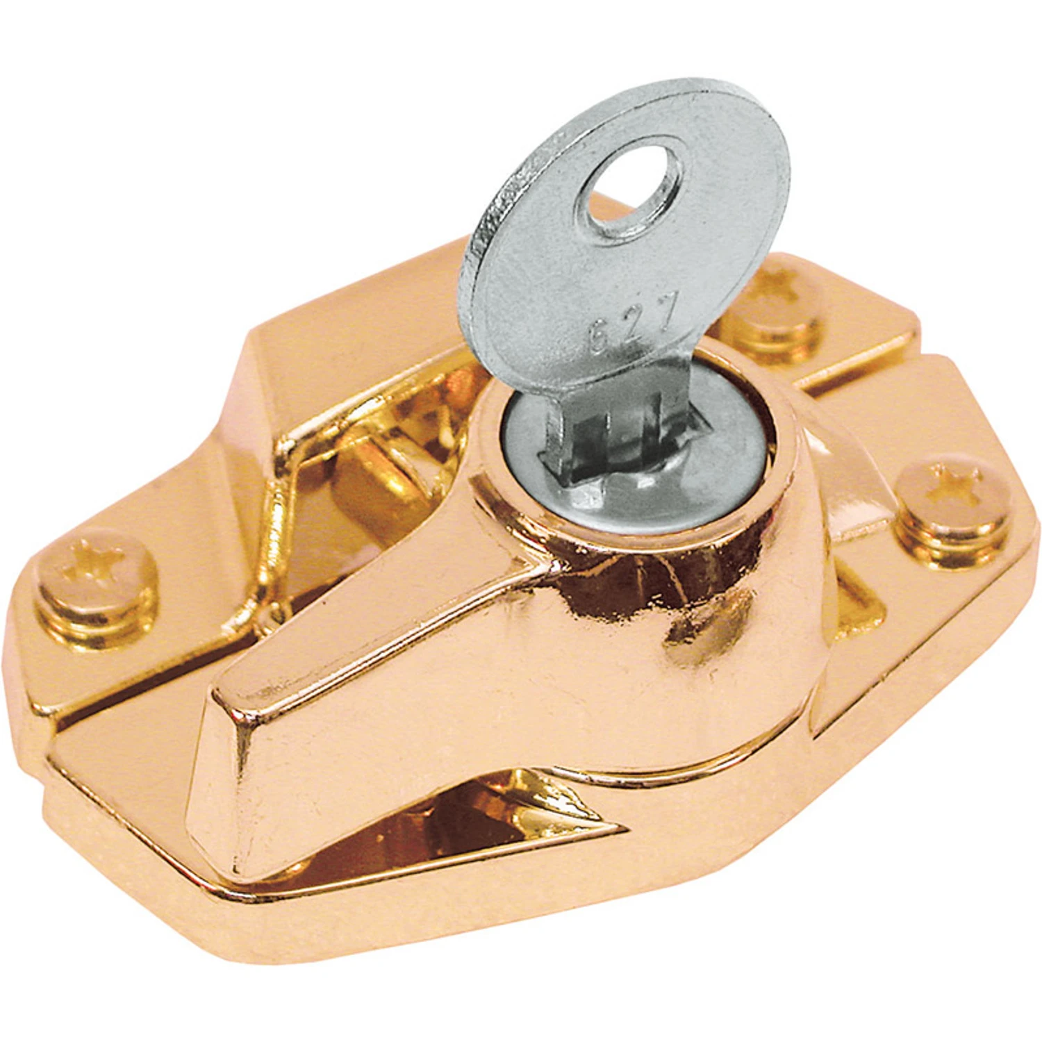 Brass-Plated Keyed Window Sash Lock