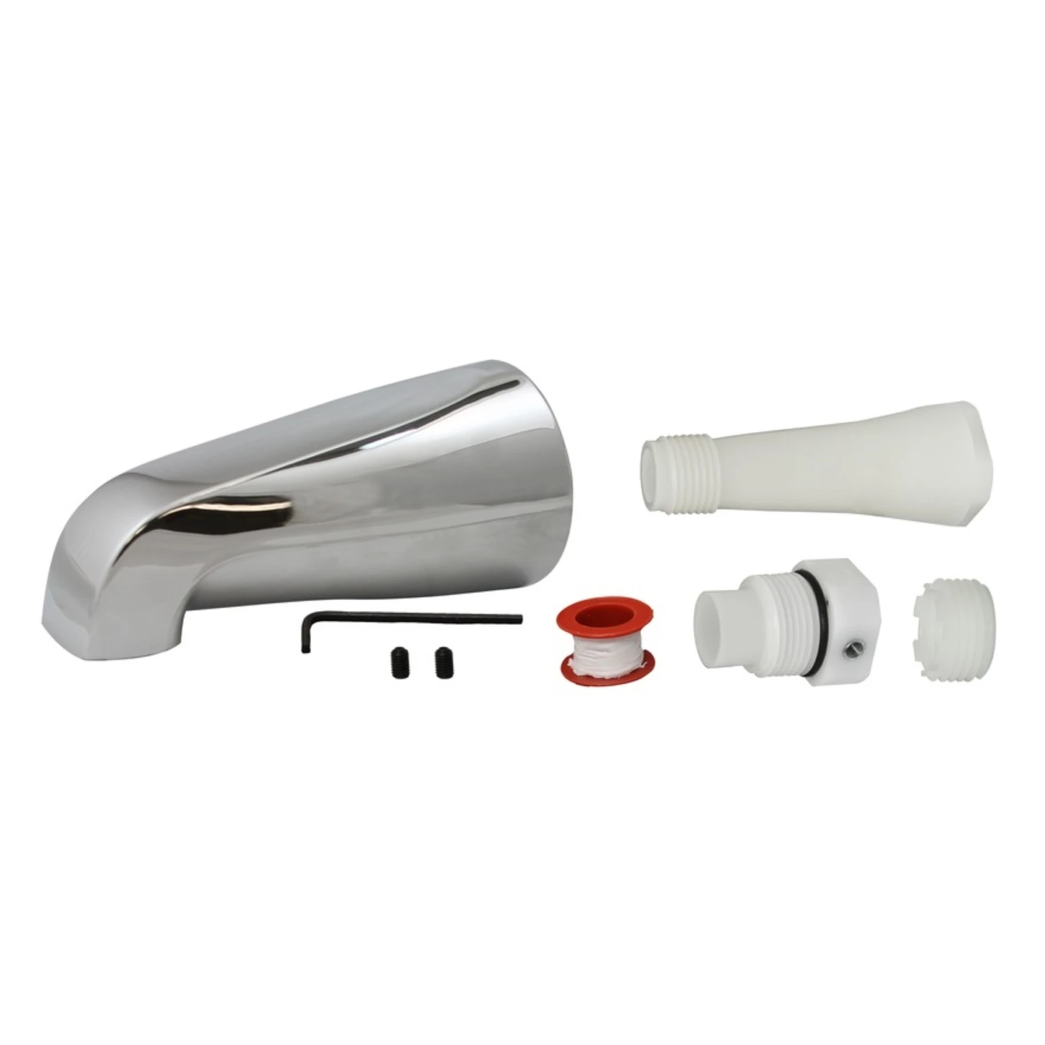 1-handle Chrome Plated Tub Spout With Universal Fit And Adapters