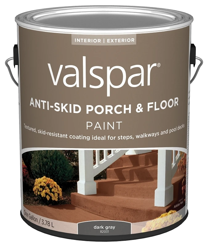 Anti-skid Porch And Floor Paint - Dark Gray - 100% Acrylic Coating