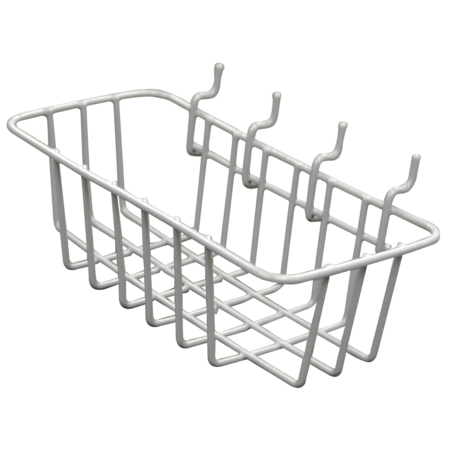 Gray Steel 4.1 In. Peggable Wire Basket, 8 X 3.5 X 2.5 In., 1 Pk