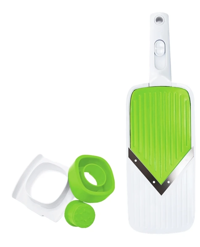 Compact Manual V-slicer With Stainless Steel Blade, Dishwasher Safe