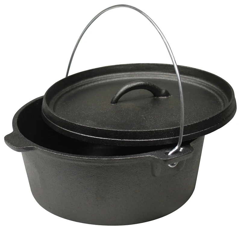 World Famous 4 Quart Cast Iron Dutch Oven For Camping And Cooking