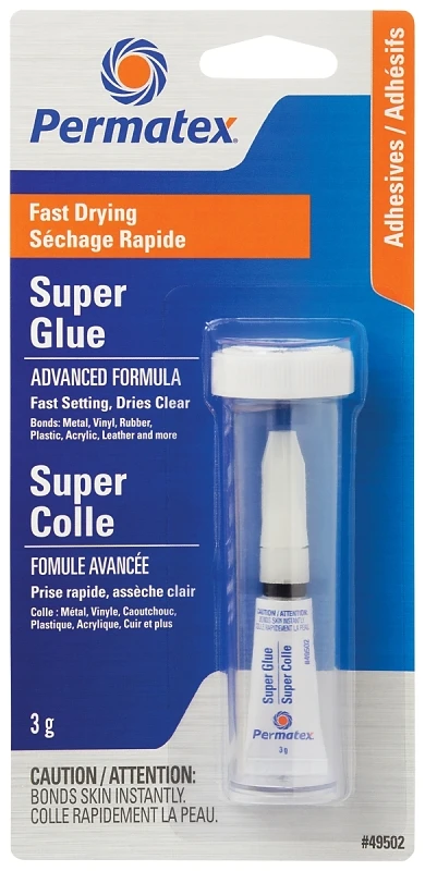 Fast Drying Super Glue, 3 Grams - Instant Adhesive For Quick Repairs