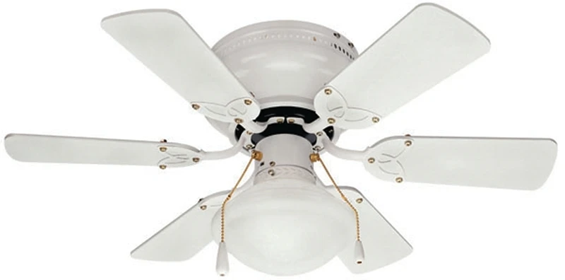 Twister 30 Inch Single Light Hugger Ceiling Fan With 6 Blades