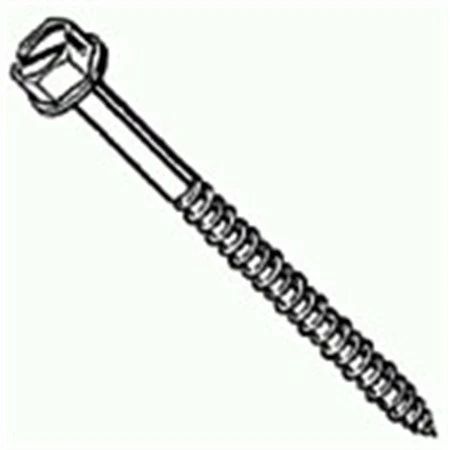 1/4 X 1-1/4 Blue Ruspert Slotted Hex Masonry Screws - 100 Count