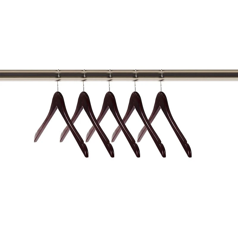 60-pk Wood Shirt/dress Hanger, Natural, Model A04040012x5e, Espresso Finish