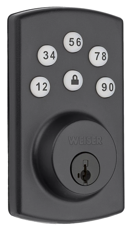 Powerbolt 2.0 Electronic Deadbolt Keypad Lock In Matte Black