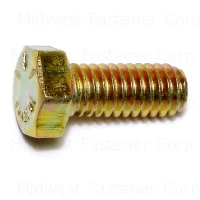 5/16-18 X 3/4 Yellow Zinc Grade 8 Coarse Hex Cap Screws - 50 Pack